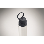 RPET-Flasche mit 2 in 1 Strohhalm und auslaufsicherem Tragegriff 700 ml farbe marineblau achtes Detailbild