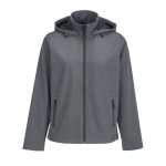 Softshelljacke für Damen mit Kapuze und Fleece-Futter SOL'S farbe dunkelgrau