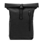 Rolltop-Rucksack mit oberem Verschluss und Taschen 17L 380 g/m² farbe schwarz zweite Ansicht