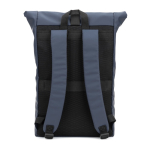 Rolltop-Laptop-Rucksack aus Kunstleder 15 L 16” farbe blau dritte Ansicht