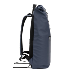 Rolltop-Laptop-Rucksack aus Kunstleder 15 L 16” farbe blau vierte Ansicht