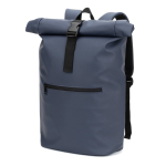 Rolltop-Laptop-Rucksack aus Kunstleder 15 L 16” farbe blau