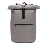 Rolltop-Laptop-Rucksack aus Kunstleder 15 L 16” farbe grau zweite Ansicht
