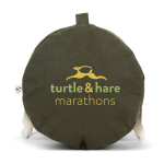 Ökologische Sporttasche mit Innentasche 24L 380 g/m2 farbe dunkelgrün Ansicht mit Logo 1