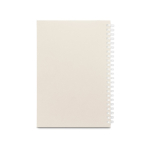 A5-Notizbuch mit flexiblem Einband aus Recyclingpapier, linierte Seiten farbe hellgrau dritte Ansicht