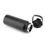 Doppelwandige Edelstahlflasche mit 2-in-1-Trinkaufsatz 830ml farbe schwarz fünfte Ansicht