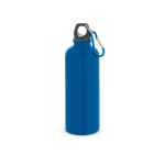 Edelstahlflasche einwandig mit Karabiner 550 ml farbe blau