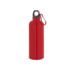 Edelstahlflasche einwandig mit Karabiner 550 ml farbe rot