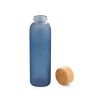 Milchglasflasche mit Bambus-Schraubverschluss 520 ml farbe köngisblau