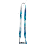Sublimierbares Lanyard und Becherhalter-Kordel beidseitig 2 cm Ansicht mit Druckbereich