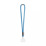 Rundkordel-Lanyard, in Europa hergestellt, mit Standardkarabiner farbe blau