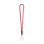 Rundkordel-Lanyard, in Europa hergestellt, mit Standardkarabiner farbe rot