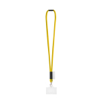Rundkordel-Lanyard, in Europa hergestellt, mit Standardkarabiner farbe gelb