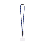 Rundkordel-Lanyard, in Europa hergestellt, mit Standardkarabiner farbe köngisblau