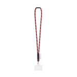 Rundkordel-Lanyard, in Europa hergestellt, mit Standardkarabiner farbe dunkelrot