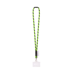 Rundkordel-Lanyard, in Europa hergestellt, mit Standardkarabiner farbe neongrün