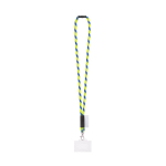 Rundkordel-Lanyard, in Europa hergestellt, mit Standardkarabiner farbe neongelb