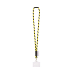 Rundkordel-Lanyard, in Europa hergestellt, mit Standardkarabiner farbe hellgelb