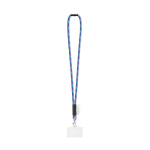 Rundkordel-Lanyard, in Europa hergestellt, mit Standardkarabiner farbe purpurfarben
