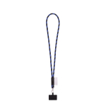 Rundkordel-Lanyard mit Karabiner und Handyhalterung 6,5 x 4,1 cm farbe köngisblau