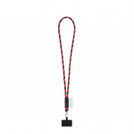 Rundkordel-Lanyard mit Karabiner und Handyhalterung 6,5 x 4,1 cm farbe dunkelrot