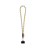 Rundkordel-Lanyard mit Karabiner und Handyhalterung 6,5 x 4,1 cm farbe dunkelgelb