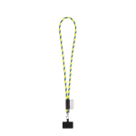 Rundkordel-Lanyard mit Karabiner und Handyhalterung 6,5 x 4,1 cm farbe neongelb