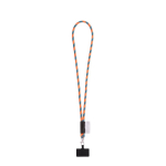 Rundkordel-Lanyard mit Karabiner und Handyhalterung 6,5 x 4,1 cm farbe neonorange