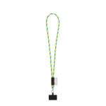 Rundkordel-Lanyard mit Karabiner und Handyhalterung 6,5 x 4,1 cm farbe hellgelb