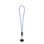 Rundkordel-Lanyard mit Karabiner und Handyhalterung 6,5 x 4,1 cm farbe purpurfarben