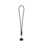 Rundkordel-Lanyard mit Karabiner und Handyhalterung 6,5 x 4,1 cm farbe olivgrün
