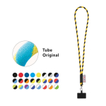 Rundkordel-Lanyard mit Karabiner und Handyhalterung 6,5 x 4,1 cm Ansicht in vielen Farben