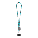 Rundkordel-Lanyard mit Karabiner und Handyhalterung 6,5 x 4,1 cm Ansicht mit Druckbereich