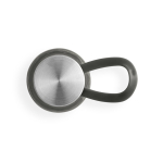 Glänzende, durchscheinende Eco-Trinkflasche mit auslaufsicherem Verschluss 590 ml farbe schwarz