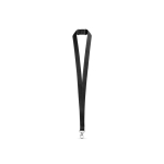 Polyester-Lanyard mit Metallkarabiner und Sicherheitsverschluss 2 cm farbe schwarz