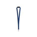 Polyester-Lanyard mit Metallkarabiner und Sicherheitsverschluss 2 cm farbe blau