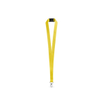 Polyester-Lanyard mit Metallkarabiner und Sicherheitsverschluss 2 cm farbe gelb