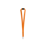 Polyester-Lanyard mit Metallkarabiner und Sicherheitsverschluss 2 cm farbe orange