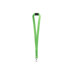 Polyester-Lanyard mit Metallkarabiner und Sicherheitsverschluss 2 cm farbe hellgrün