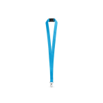 Polyester-Lanyard mit Metallkarabiner und Sicherheitsverschluss 2 cm farbe hellblau