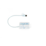 USB-Hub mit Wasserformen und 4 Anschlüssen mit Handyhalterung farbe mehrfarbig zweite Ansicht