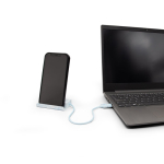 USB-Hub mit Wasserformen und 4 Anschlüssen mit Handyhalterung farbe mehrfarbig vierte Ansicht