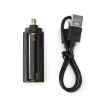 Wiederaufladbare Taschenlampe aus recyceltem Aluminium mit 500 Lumen, LED 10 W farbe schwarz vierte Ansicht