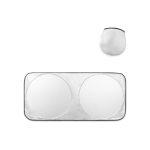 Auto-Sonnenschutz aus Polyester mit zwei runden Flächen Ø65 cm Ansicht in vielen Farben