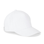 5-Panel-Cap aus gebürsteter Baumwolle mit Metallschnalle 260 g/m² farbe weiß zweite Ansicht
