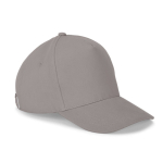 5-Panel-Cap aus gebürsteter Baumwolle mit Metallschnalle 260 g/m² farbe hellgrau zweite Ansicht