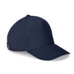 5-Panel-Cap aus gebürsteter Baumwolle mit Metallschnalle 260 g/m² farbe marineblau zweite Ansicht