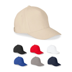 5-Panel-Cap aus gebürsteter Baumwolle mit Metallschnalle 260 g/m² Ansicht in vielen Farben