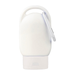 Sonnenlotion mit Karabiner und farbigem Deckel SPF30 30 ml farbe weiß erste Ansicht