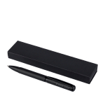 Drehbarer Kugelschreiber aus Messing mit Metallclip, blaue Tinte farbe schwarz Ansicht mit Druckbereich